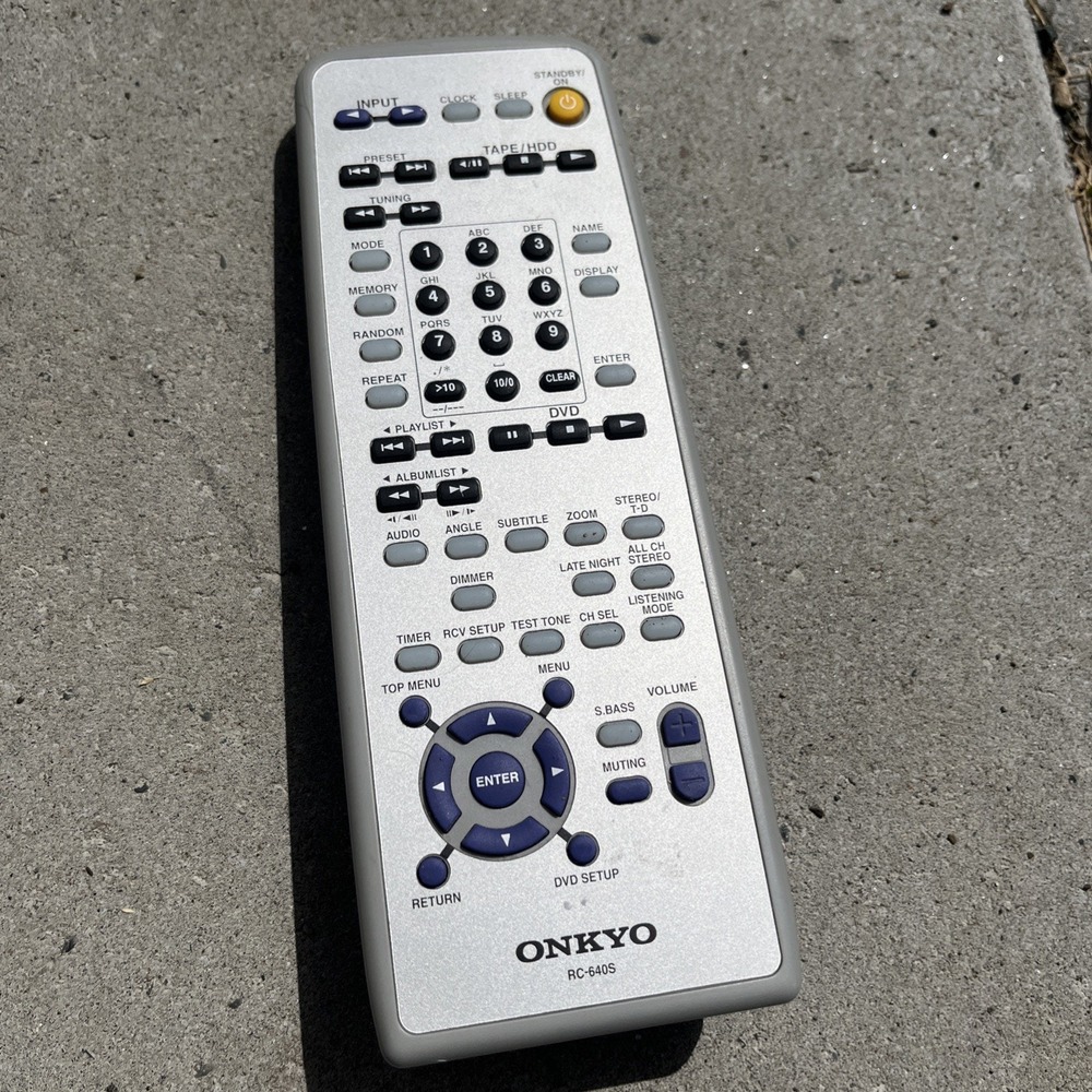 Onkyo RC-640S DVD/Audio/Video Receiver Remote Control OEM Original TESTED